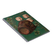 Vintager St. Patrick's Day, Irish Viel Glück Dice Notizblock (Rechte Seite)