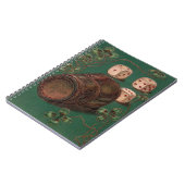 Vintager St. Patrick's Day, Irish Viel Glück Dice Notizblock (Linke Seite)
