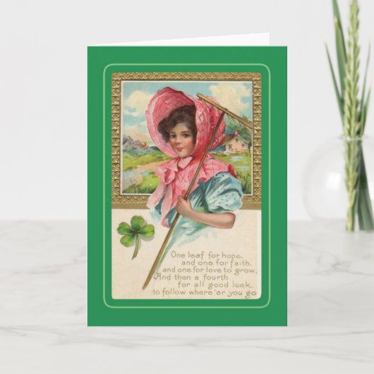 Vintager St. Patrick's Day Karte (Vorderseite)