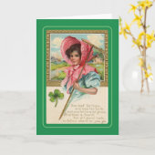 Vintager St. Patrick's Day Karte (Gelbe Blume)
