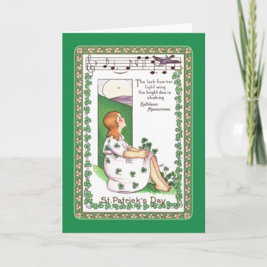 Vintager St. Patrick's Day Karte (Vorderseite)