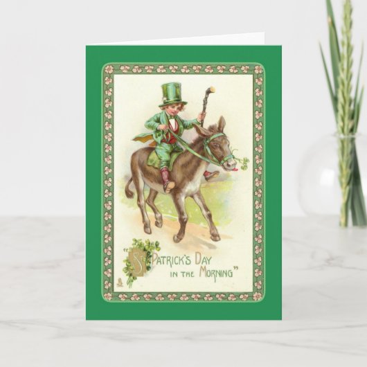 Vintager St. Patrick's Day Karte (Vorderseite)