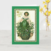 Vintager St. Patrick's Day Karte (Gelbe Blume)