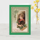 Vintager St. Patrick's Day Karte (Gelbe Blume)