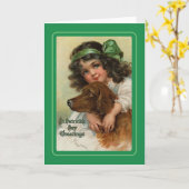 Vintager St. Patrick's Day Karte (Gelbe Blume)