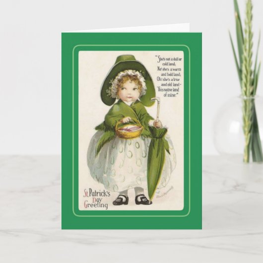 Vintager St. Patrick's Day Karte (Vorderseite)