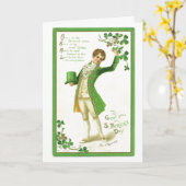 Vintager ST. Patricks Day Karte (Gelbe Blume)