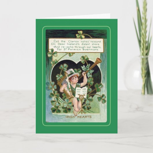 Vintager St. Patrick's Day Karte (Vorderseite)