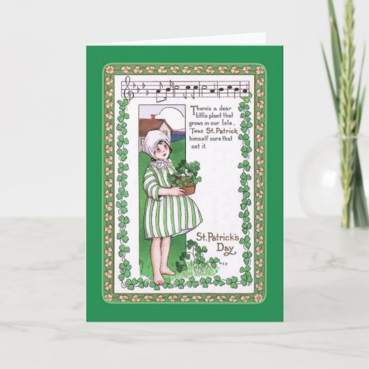 Vintager St. Patrick's Day Karte (Vorderseite)
