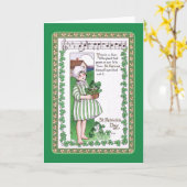 Vintager St. Patrick's Day Karte (Gelbe Blume)