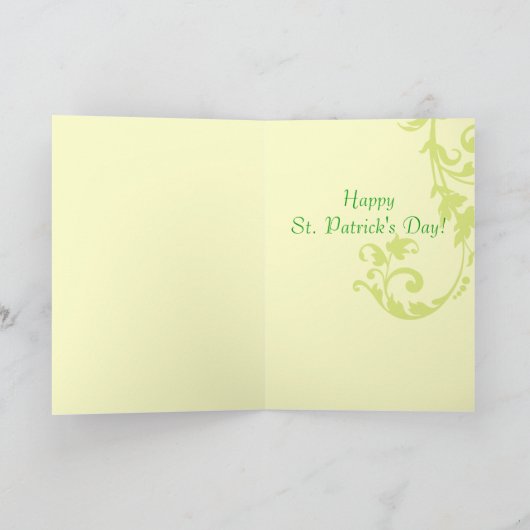 Vintager St. Patrick's Day Karte (Innenseite)