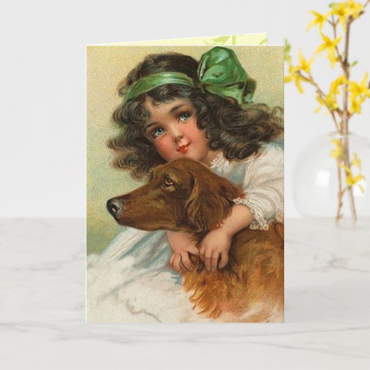 Vintager St. Patrick's Day Karte (Gelbe Blume)