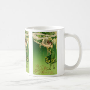 Vintager St. Patrick's Day, Lady Pipe Smoke Wirbel Kaffeetasse