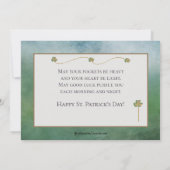 Vintager St. Patrick's Day mit Irish Girl Karte (Rückseite)