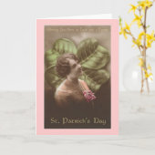 Vintager St. Patrick's Day Notecard Karte (Gelbe Blume)