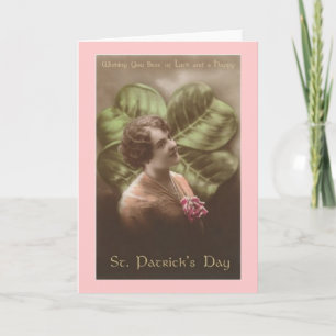 Vintager St. Patrick's Day Notecard Karte