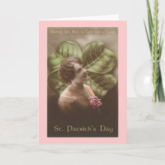 Vintager St. Patrick's Day Notecard Karte