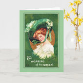 Vintager St. Patrick's Day Notecard Karte (Gelbe Blume)