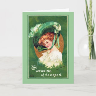 Vintager St. Patrick's Day Notecard Karte