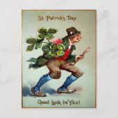 Vintager St. Patrick's Day Postkarte (Vorderseite)