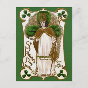 Vintager St. Patrick's Day Postkarte