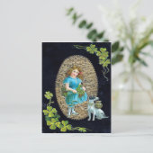 Vintager St. Patrick's Day Postkarte (Stehend Vorderseite)