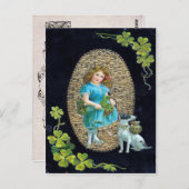 Vintager St. Patrick's Day Postkarte (Vorne/Hinten)