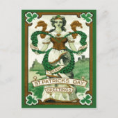 Vintager St. Patrick's Day Postkarte (Vorderseite)