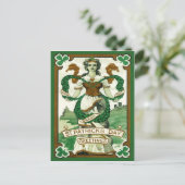 Vintager St. Patrick's Day Postkarte (Stehend Vorderseite)