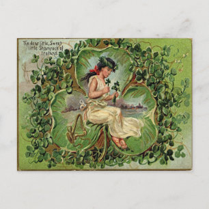 Vintager St. Patrick's Day Postkarte