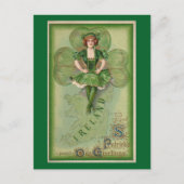 Vintager St. Patrick's Day Postkarte (Vorderseite)