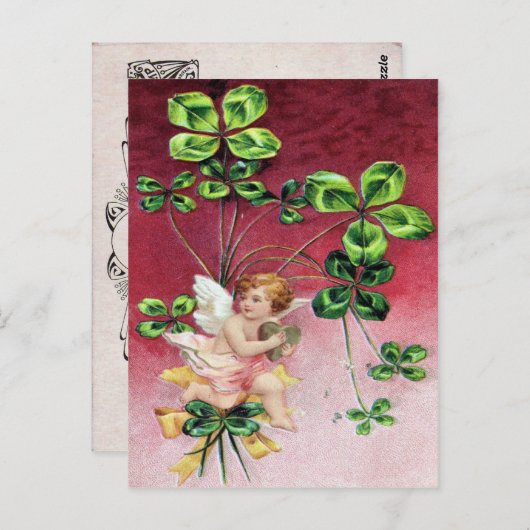 Vintager St. Patrick's Day Postkarte (Vorne/Hinten)