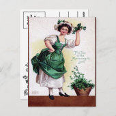 Vintager St. Patrick's Day Postkarte (Vorne/Hinten)