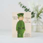 Vintager St. Patrick's Day Postkarte (Stehend Vorderseite)