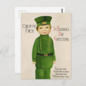 Vintager St. Patrick's Day Postkarte (Vorne/Hinten)