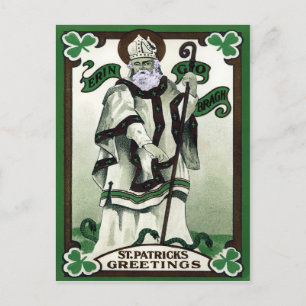 Vintager St. Patrick's Day Postkarte