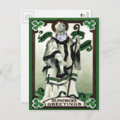 Vintager St. Patrick's Day Postkarte (Vorne/Hinten)