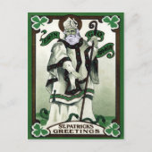 Vintager St. Patrick's Day Postkarte (Vorderseite)