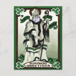 Vintager St. Patrick's Day Postkarte