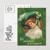 Vintager St. Patrick's Day Postkarte (Vorne/Hinten)