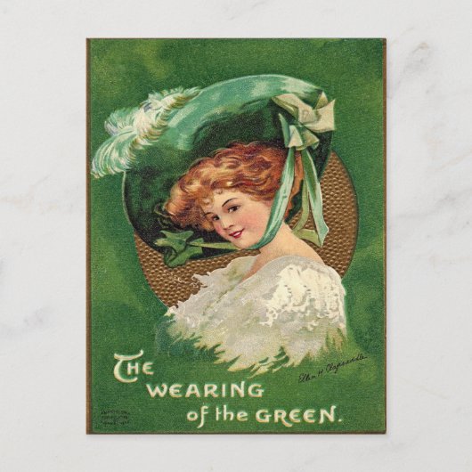 Vintager St. Patrick's Day Postkarte (Vorderseite)