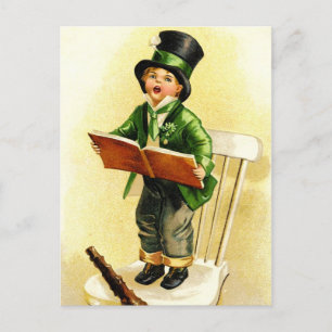 Vintager St. Patrick's Day Postkarte
