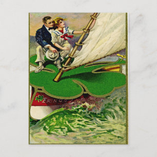 Vintager St. Patrick's Day Postkarte