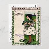 Vintager St. Patrick's Day Postkarte (Vorne/Hinten)