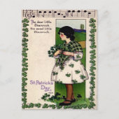 Vintager St. Patrick's Day Postkarte (Vorderseite)