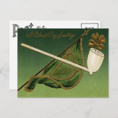 Vintager St. Patrick's Day Postkarte (Vorne/Hinten)