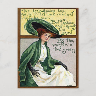 Vintager St. Patrick's Day Postkarte