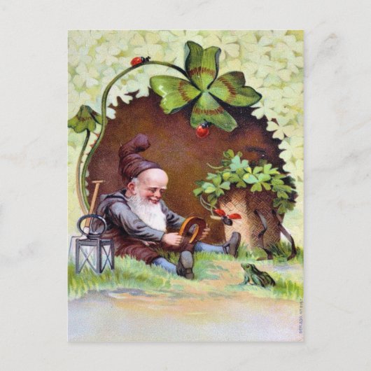 Vintager St. Patrick's Day Postkarte (Vorderseite)