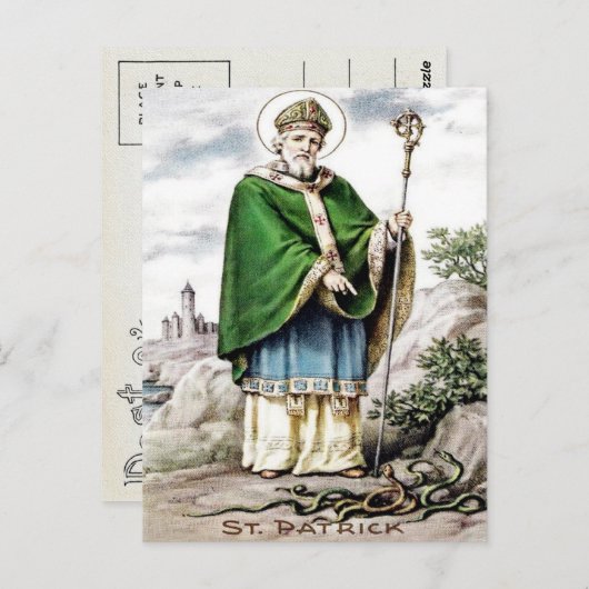 Vintager St. Patrick's Day Postkarte (Vorne/Hinten)