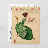 Vintager St. Patrick's Day Postkarte (Vorne/Hinten)